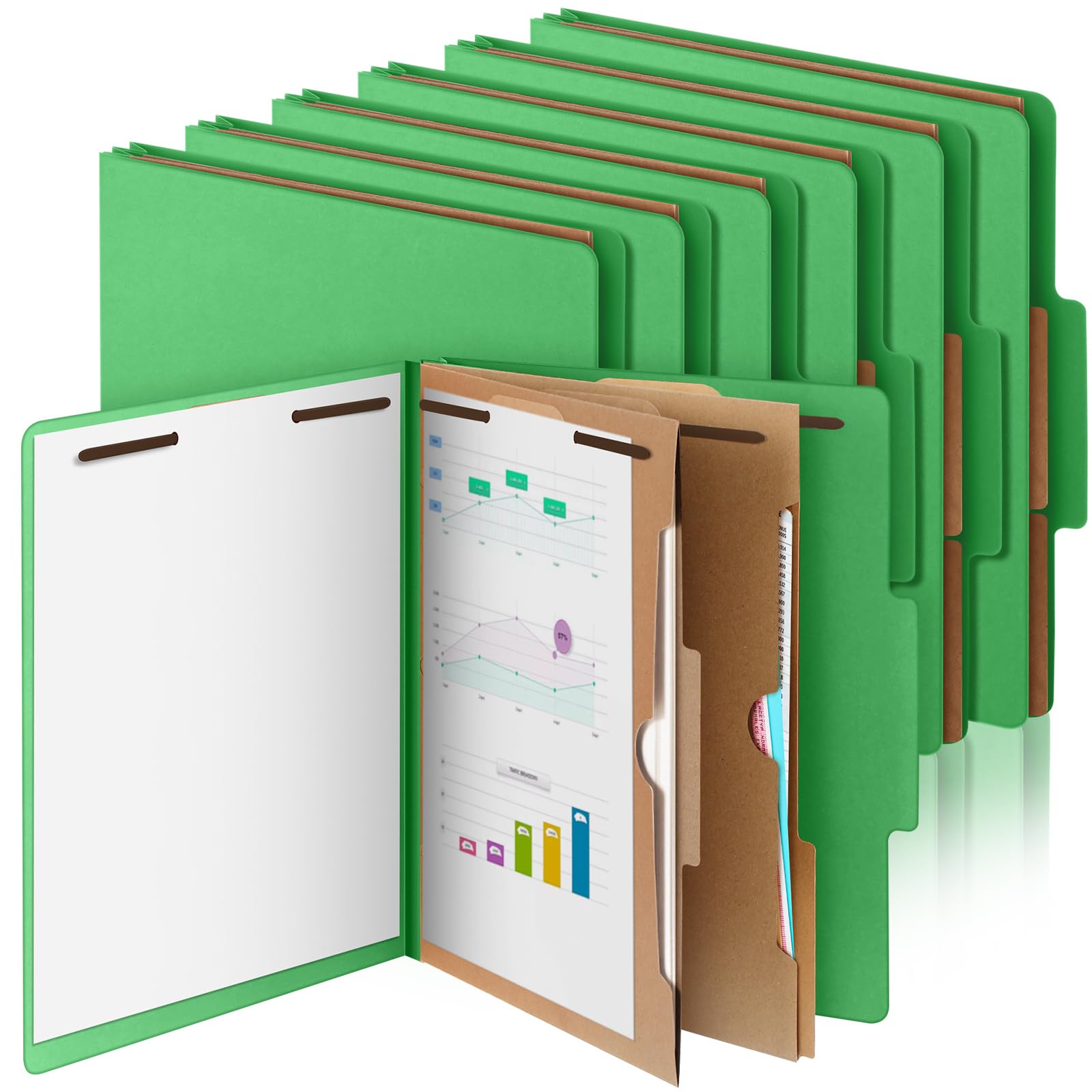 Skyygemm 12 carpetas de clasificación tamaño carta, 2 divisores de bolsillo, carpeta de archivos con cierres, organizador de archivos expandible a granel para profesores, clero, oficina, iglesia