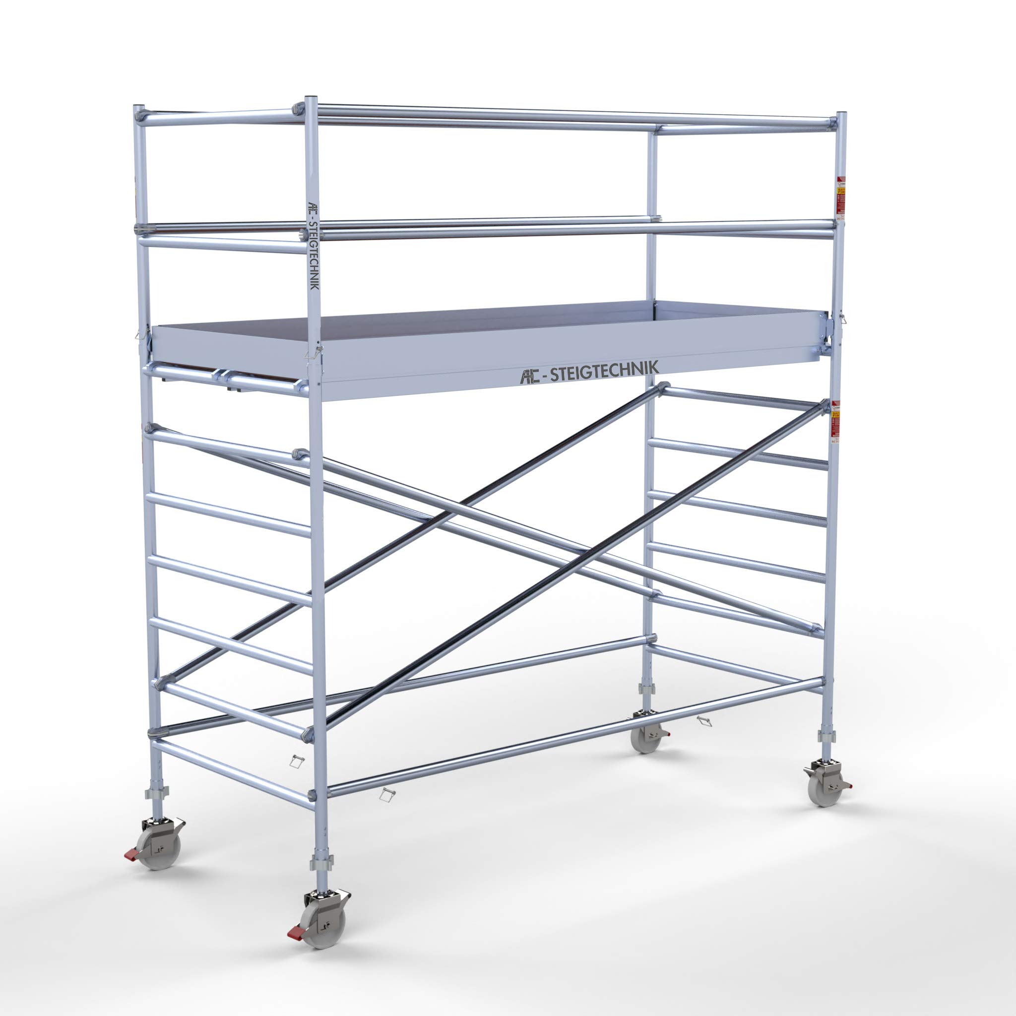 PRO-L 300 Alu-Rollgerüst 4m Arbeitshöhe für freistehenden Aufbau (4,30 m Arbeitshöhe)