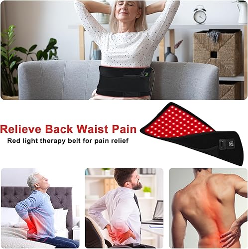 Miniatura 2 de Cinturón de terapia de luz roja, envoltura de terapia de luz infrarroja cercana, terapia de luz roja para rejuvenecimiento de piel corporal, alivio