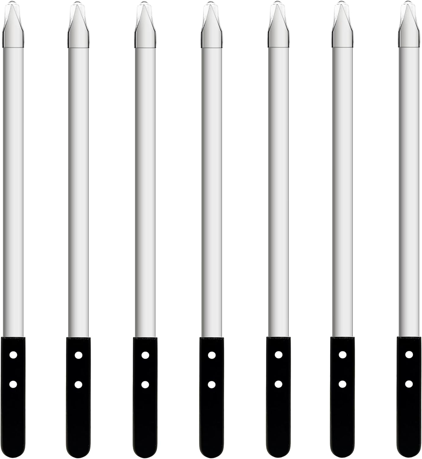 23.6 Inch Long Kabob Skewers,0.91 Inch Wide Skewers for Kabobs,Metal Stainless Steel Kebob for Grilling,Extra Large Flat Kebab,BBQ Tool,Barbecue Sticks with Black Wood Handle,7 Pack with Bag.