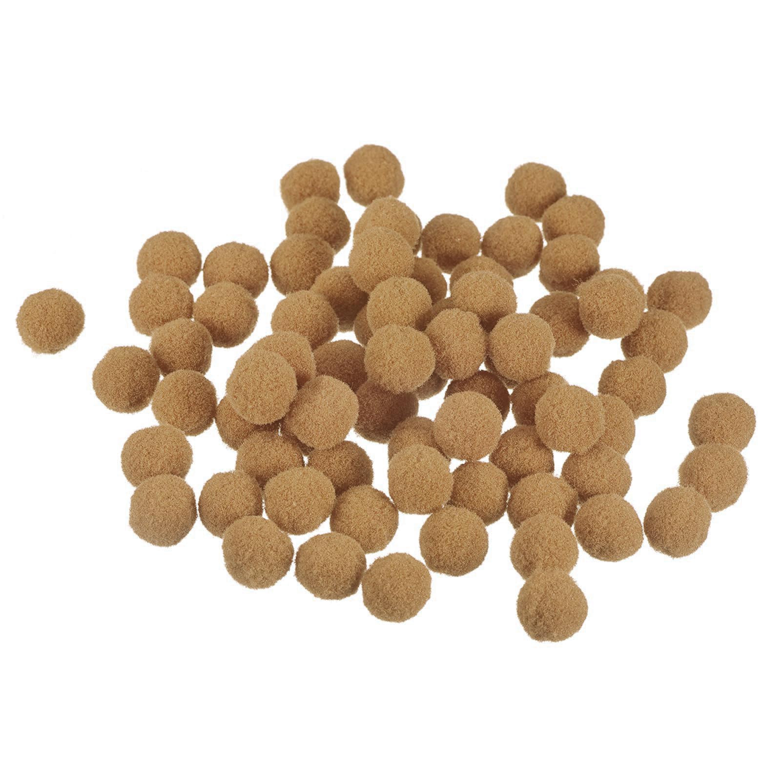 Unifizz 100Pcs Pom Felt Balls, 1.5cm Khaki Fabric Pom Poms for Crafts, DIY Decor and Festive โ image 1