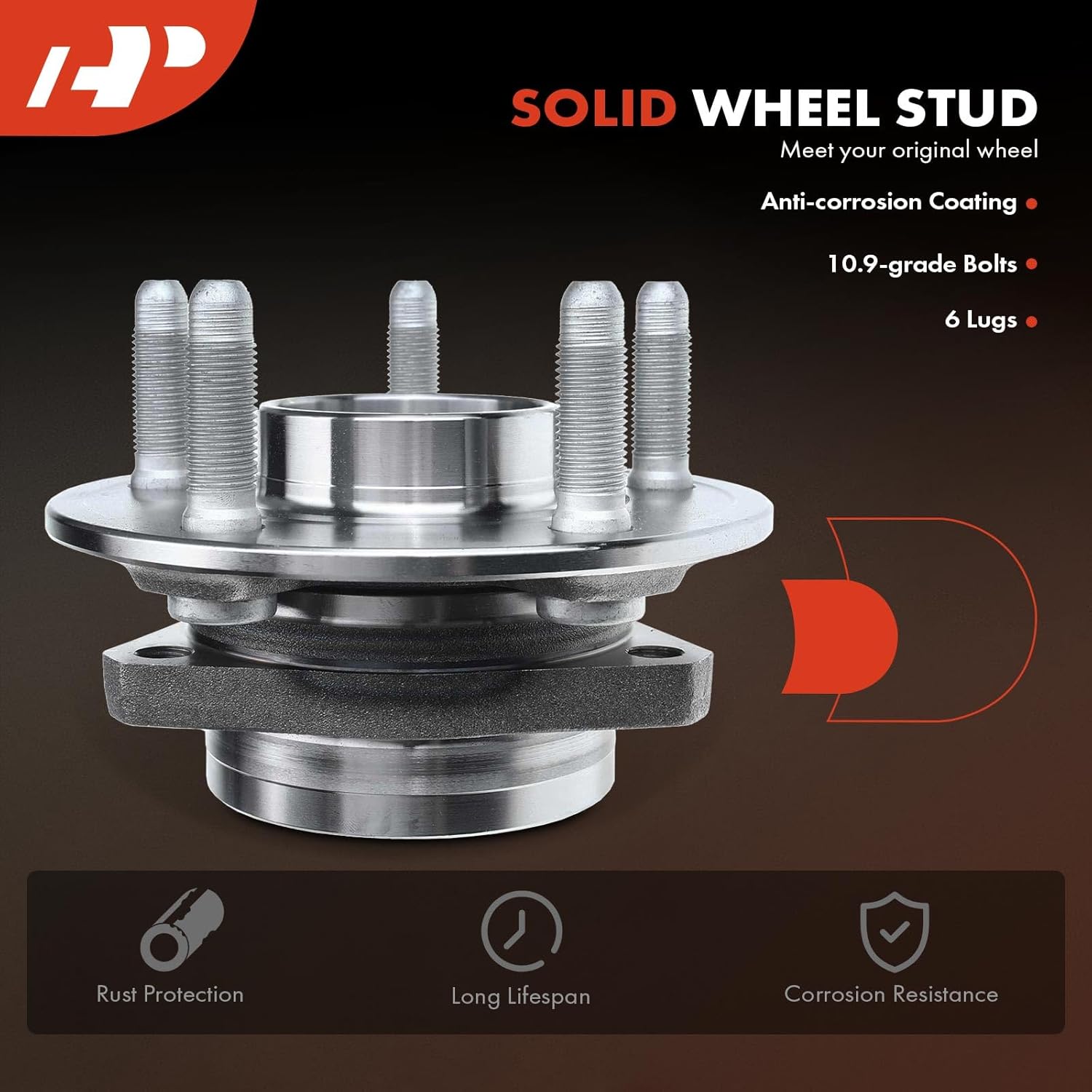 A-Premium Front or Rear Wheel Bearing and Hub Assembly with 5-Lug Compatible with Chevrolet Camaro 2016-2020, Cadillac CTS & ATS 2016-2019, CT6 2016-2020, Buick Envision 2019