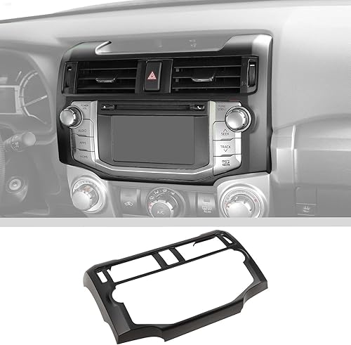 Miniatura 7 de Voodonala Para 4Runner ABS Fibra de Carbono Control Central Navegación Trim para 2010-2019 Toyota 4Runner, 1pc