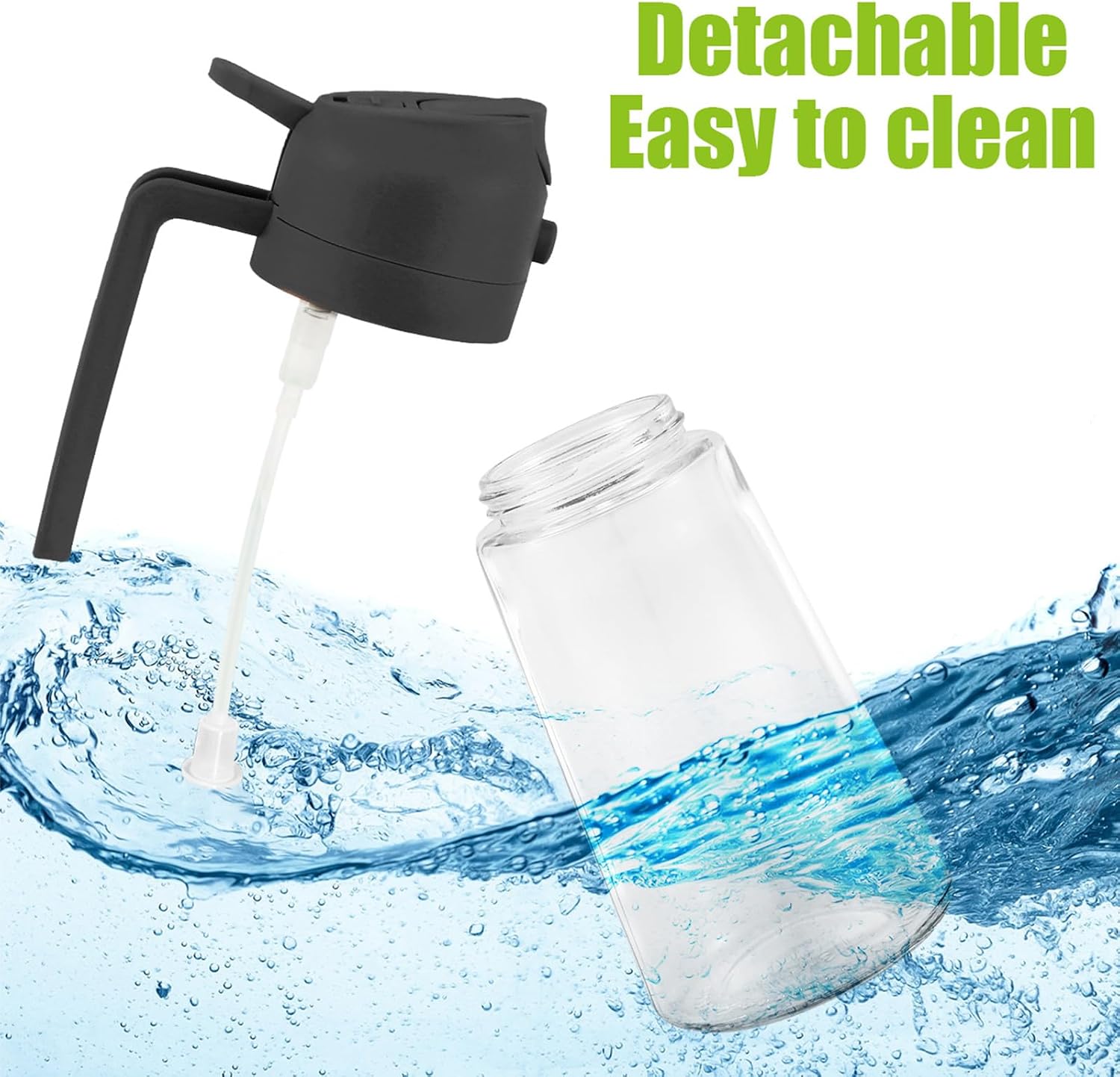 4Pcs Oil Sprayer Glass Oil Dispenser Sprayer, Precision Spraying Mister Spray Bottle, Large Capacity Vinegar Dispenser for Cooking