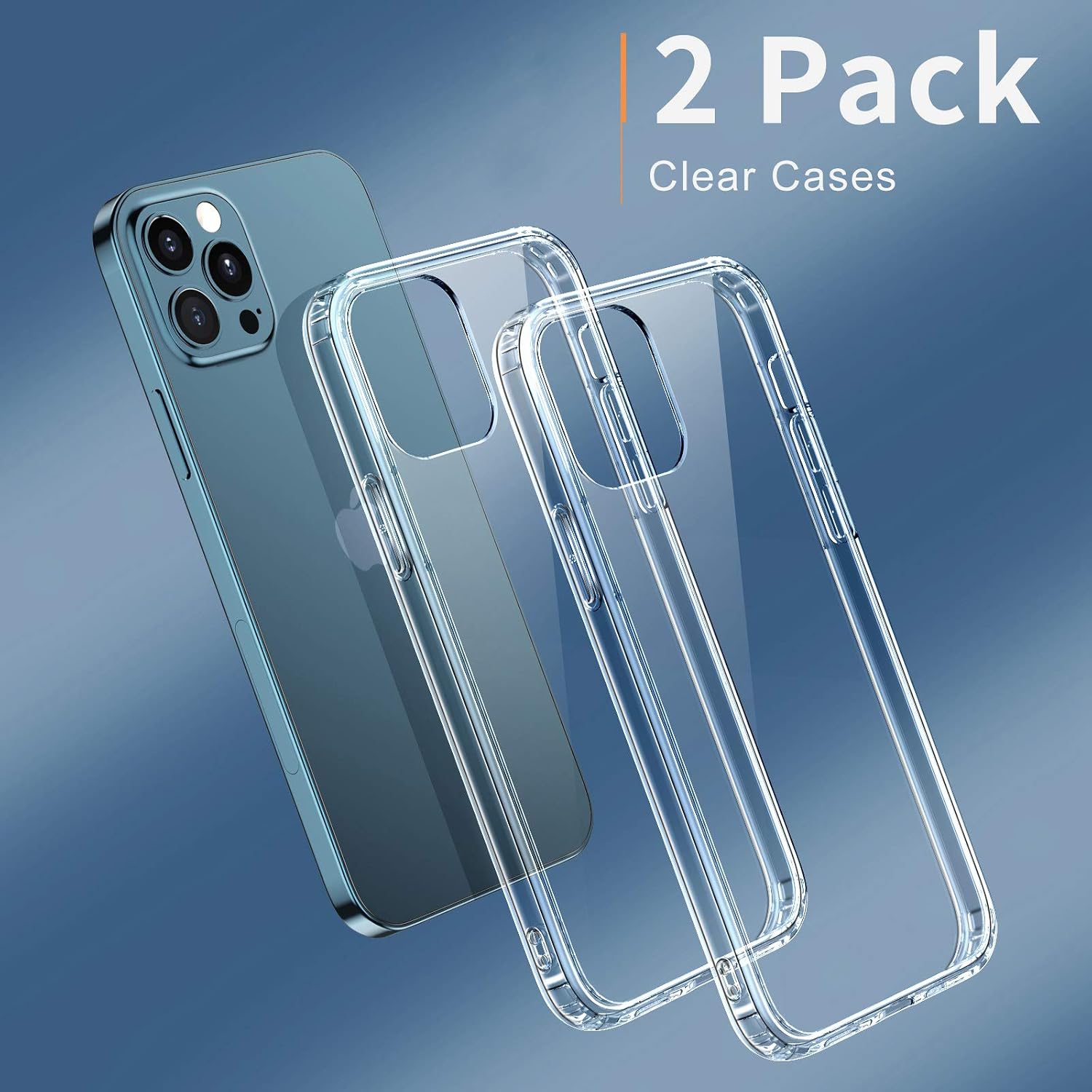 LELONG Cases Compatible with iPhone 12 Pro Max, Scratch Resistant Protective 6.7" Cover with Hard Polycarbonate Back and Impact Resistant TPU, Crystal Clear1