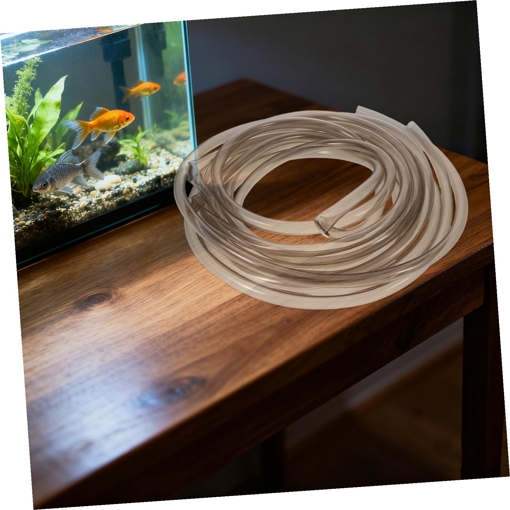 Aquarium Siphonschlauch mit Klemme – 5m PVC Reinigungsschlauch für Kies und Substratreinigung Wasserwechsler für Süß und Meerwasseraquarien