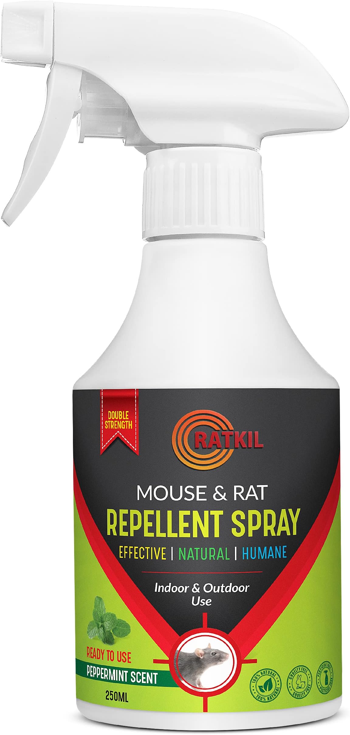 Ratkil Mouse Repellent Spray & Peppermint Oil Rat Repellent - Natural Alternative to Mouse Traps | 250ml