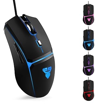 FANTECH 8000 DPI Wired Gaming Mouse ,One-Click Switching of RGB Breathing Lighting And Sensitivity Brings a Comfortable Experience, 6 Programmable Keys,Ergonomic Suitable,For Windows PC Gamers (Black