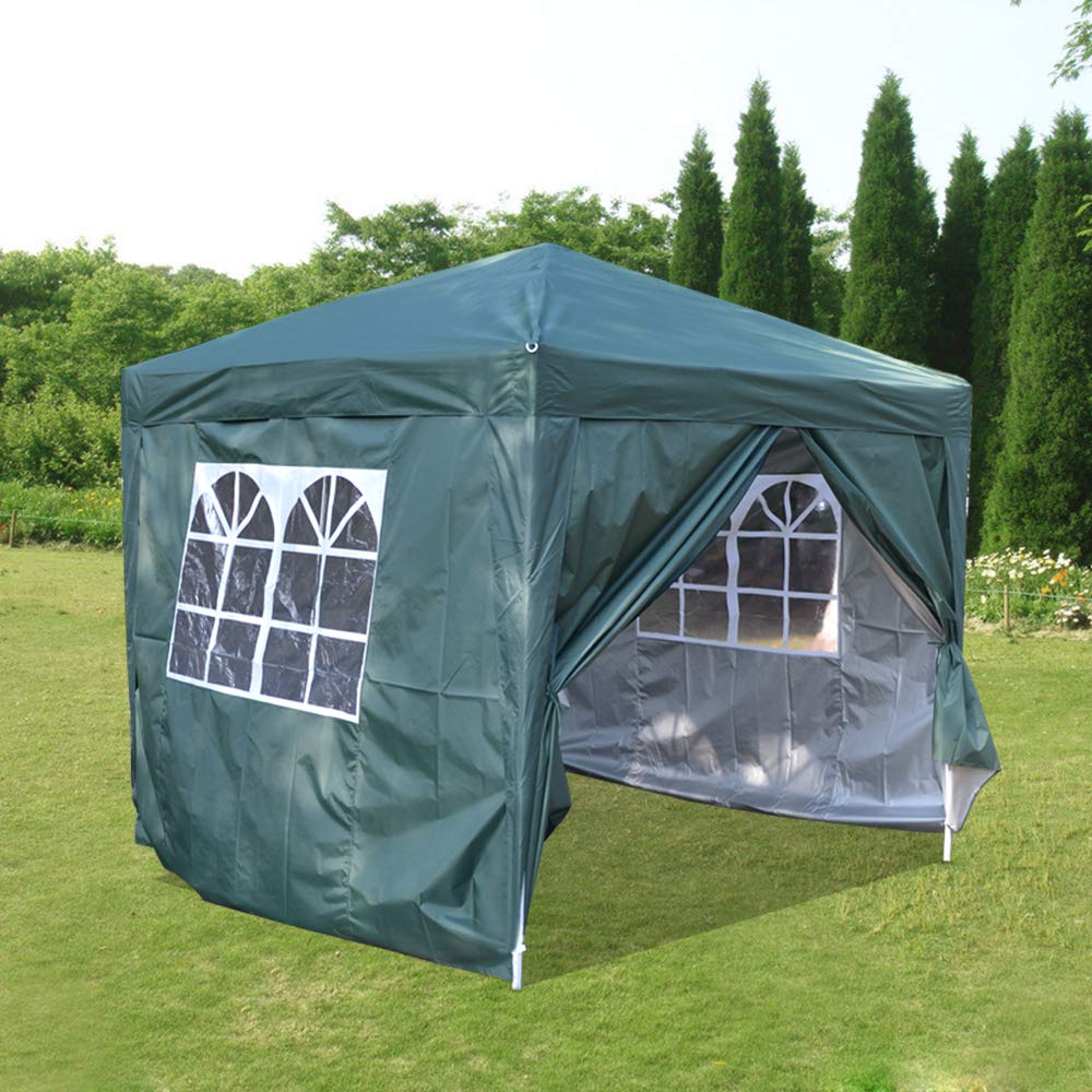 Storeinuk 2.5x2.5m Waterproof Outdoor Pop Up Garden Gazebo Marquee Awning Party Tent Canopy for Outdoor Wedding Garden Party(Green)