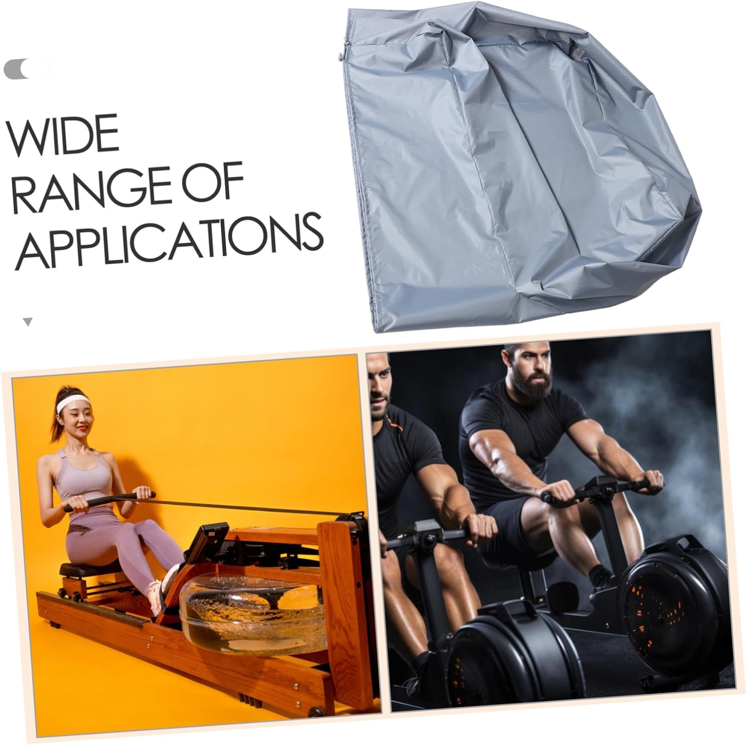 1pc Rowing Machine Cover Oxford Fabric Protective Cover for Fitness Equipment Dustproof and Rowing Machine Wrap