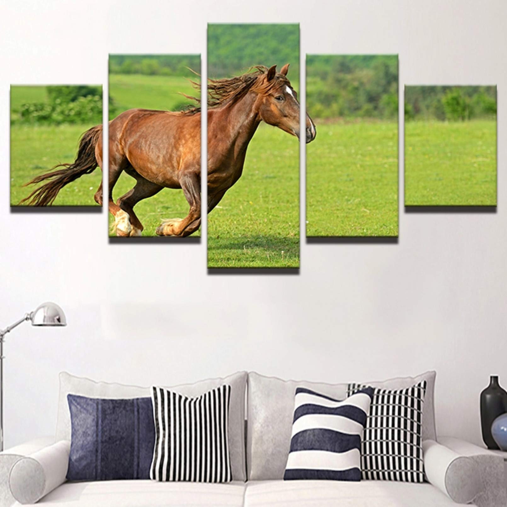 Impression sur toile cheval abstrait moderne photo murale salon 5m