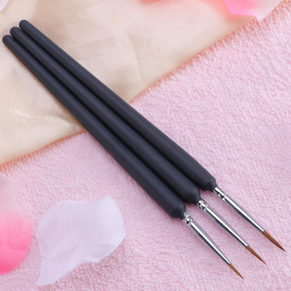 DOITOOL Set de 6 Pinceles de Acuarela y Óleo Pelo de Comadreja, Plumas de Dibujo Lineal Ligeras de Plástico para Estudiantes y Adultos