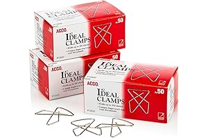 ACCO Ideal #2 Paper Clamps, Durable & Strong, Smooth, 50/Box, 3-Pack (150 Total)