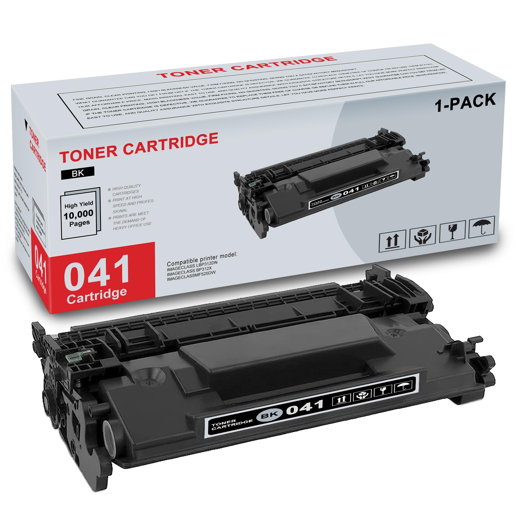 Amazon.com: 1-Pack 041 0452C001 Black Toner Cartridge High Yield 
