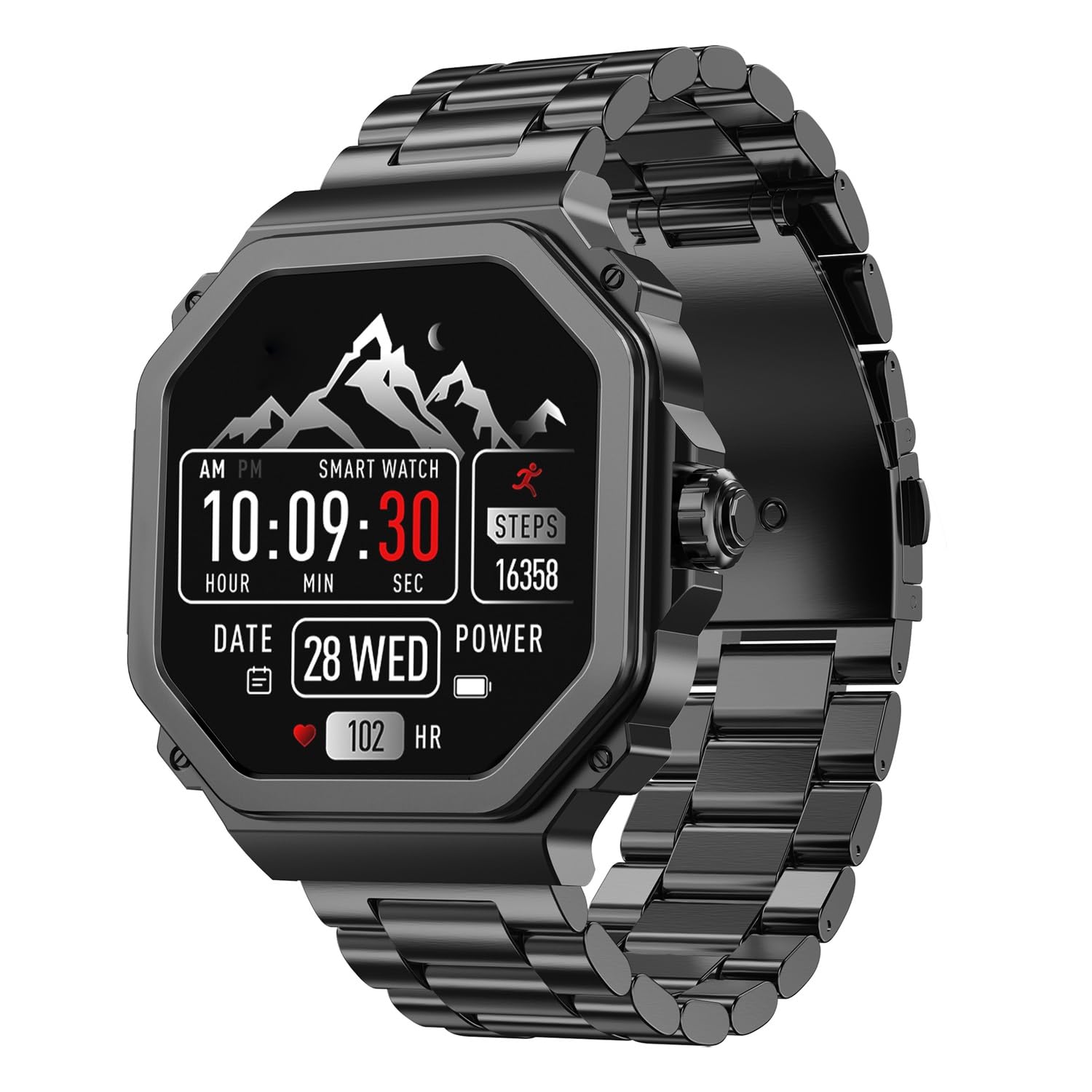 TIMEX Smart Nova 1.43"(3.6cm) AMOLED Display with Functional Crown, Stainless Steel Bracelet and BT Calling Smartwatch for Unisex - TWTXW1003T-image-40
