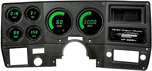 Miniatura 10 de Panel de calibre digital LED compatiblerepuesto para Chevy Truck 1973-87 (verde azulado)