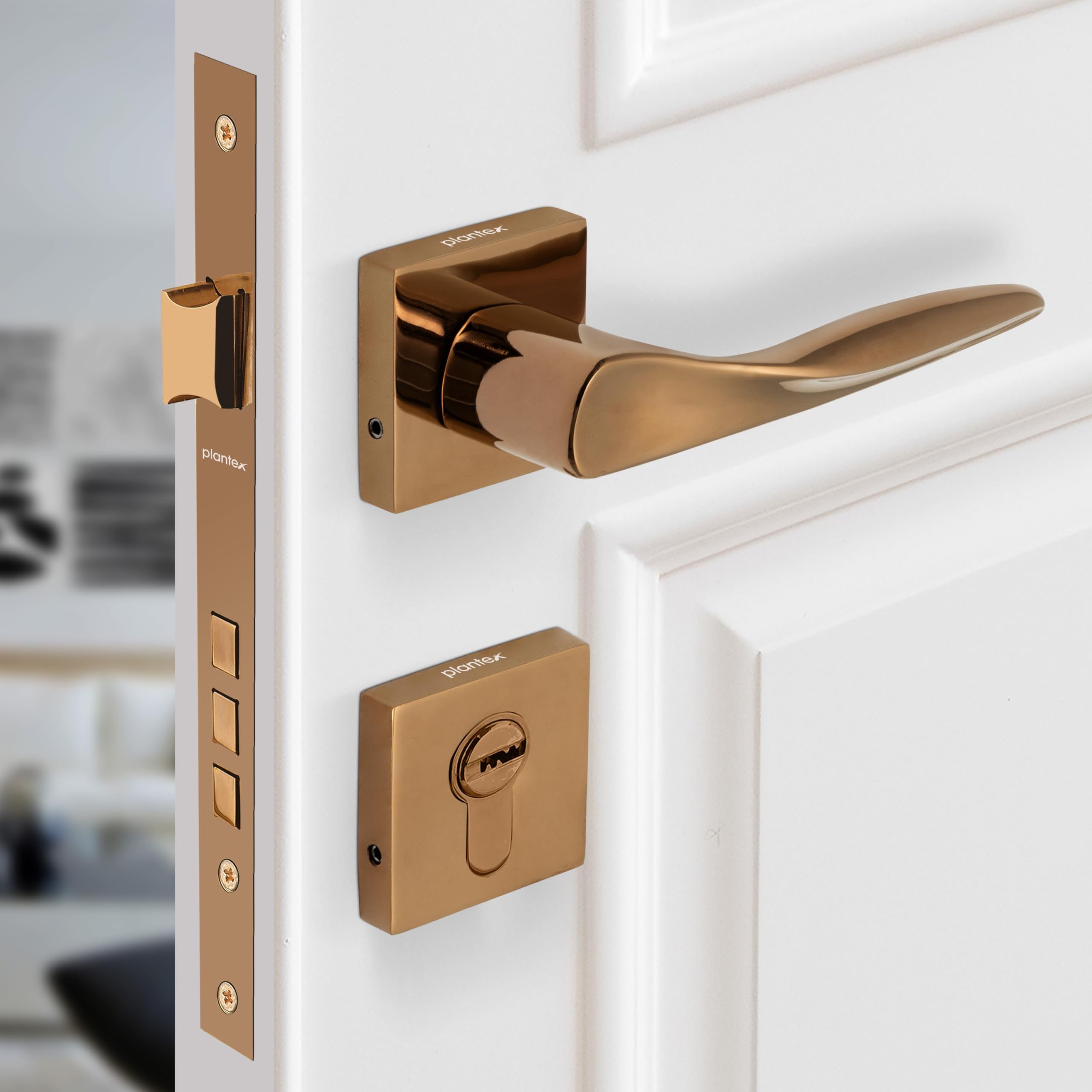 Plantex Premium Door Lock with 3 Years of Warranty/Main Door Lock for Home/Mortise Lock for Door - Main Door Lock Set(PT-002- Rose Gold) (B0CZ9HHZ5D) Amazon Price History, Amazon Price Tracker