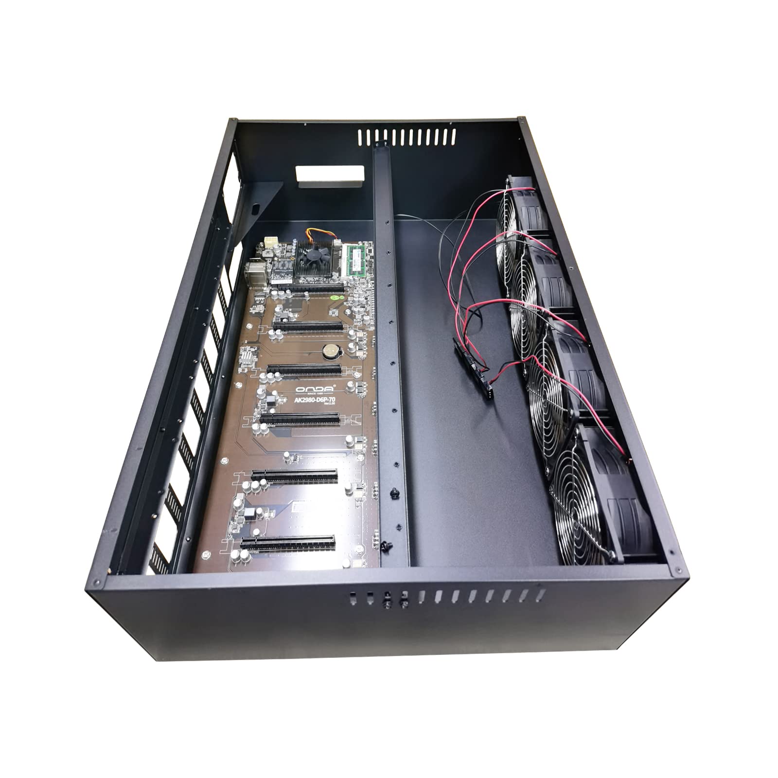 Complete Mining Rig System for Mining Ethereum Coin Windows10,Mining  Motherboard 6GPU Including CPU,SSD, RAM, Open-Pit Mining Machine AK2980  D6P-70 Frame Mining Machine (NO-PSU) : Buy Online at Best Price in KSA -