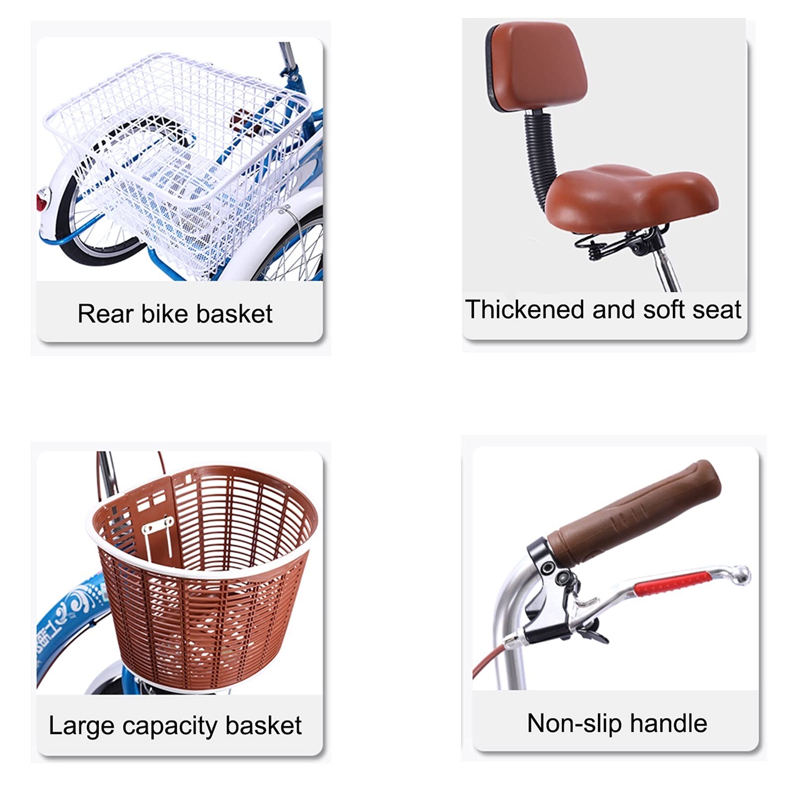 20 Zoll Dreirad Für Erwachsene - Stabiles City-Bike Mit Einkaufskorb & Komfortsitz