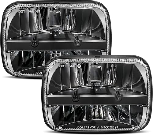 Miniatura 10 de Faros LED H6054 de 7 x 6  5 x 7 pulgadas, con proyector LED, haz sellado de altabaja, DRL ámbar y blanca