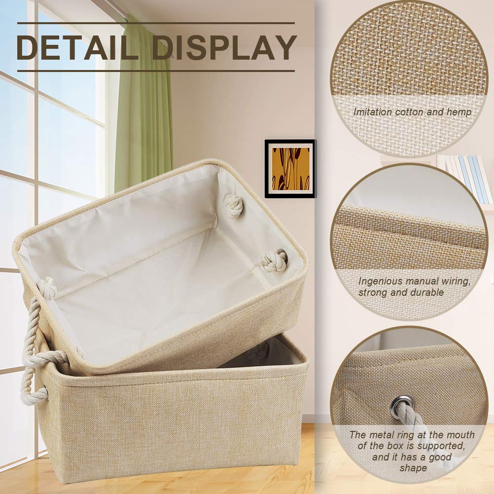 Boîte tissu de rangement avec couvercle