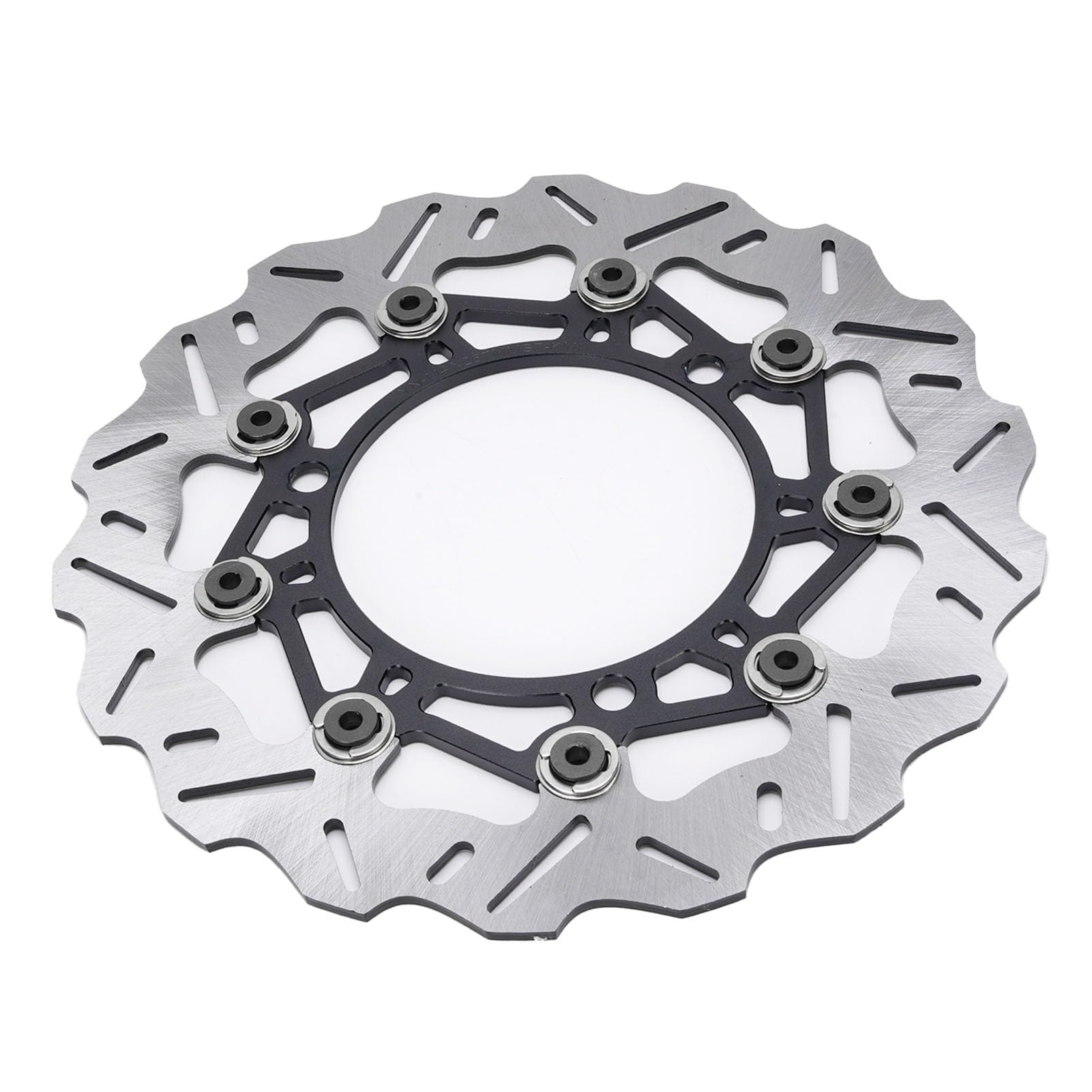 Set Rotore Disco Freno Anteriore Moto Adattatore Pinza in Acciaio Inossidabile per NMAX125 NMAX155 AEROX155 NVX155 267mm Frenatura Ad Alte Prestazioni (BLACK)