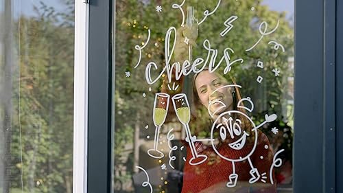 Miniatura 12 de edding 4095 krijtmarker - ingenio - 2 krijtstiften - ronde punt 0.079-0.118 in - krijtstift voor borden, uitwisbaar - voor het schrijven op ruiten,