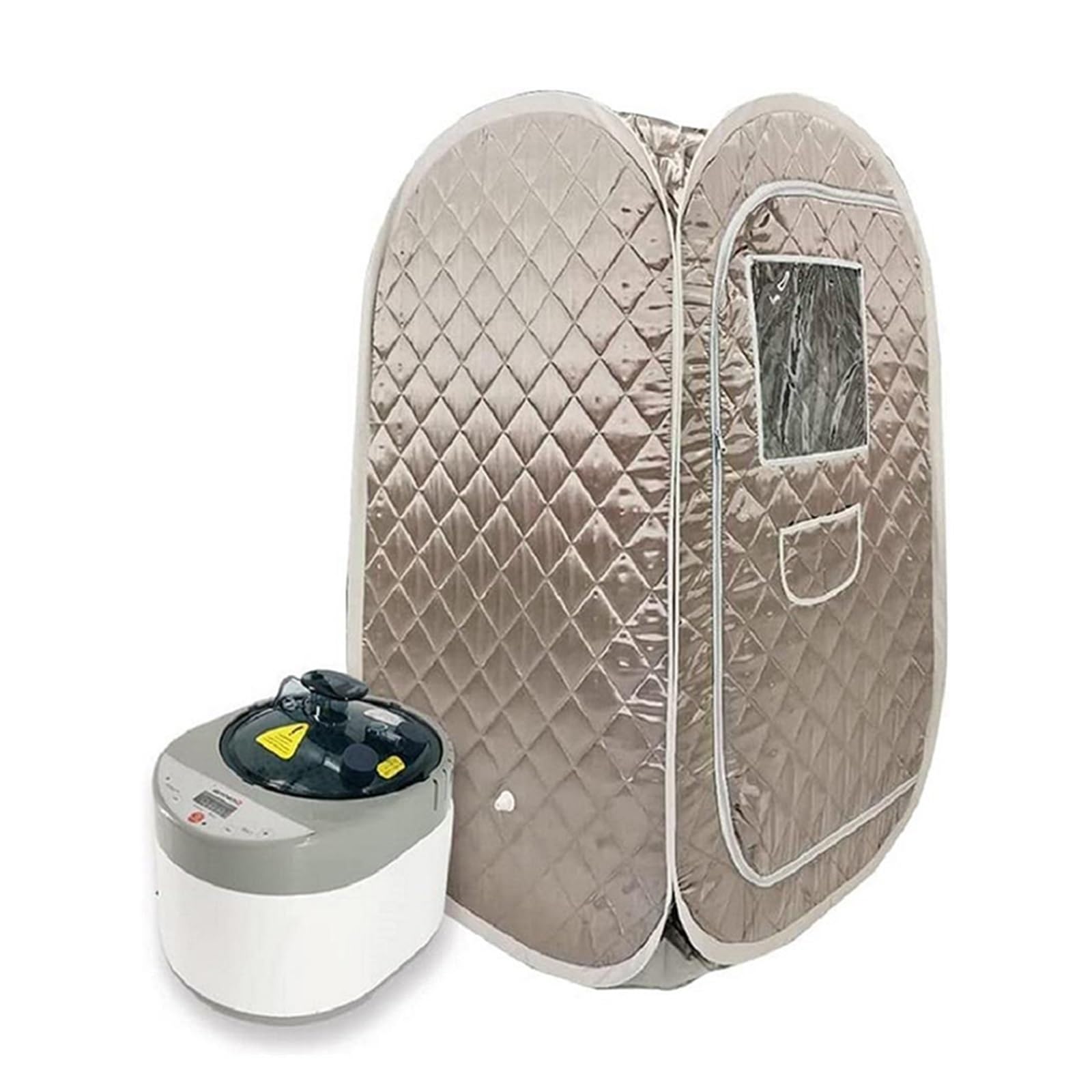 Sauna Portatile, Set sauna a e domestica for tutto il corpo, sauna spa for una persona grande pentola a e da 4 litri con terapia disintossicante a controllo remoto della temperatura temporale(Grey)