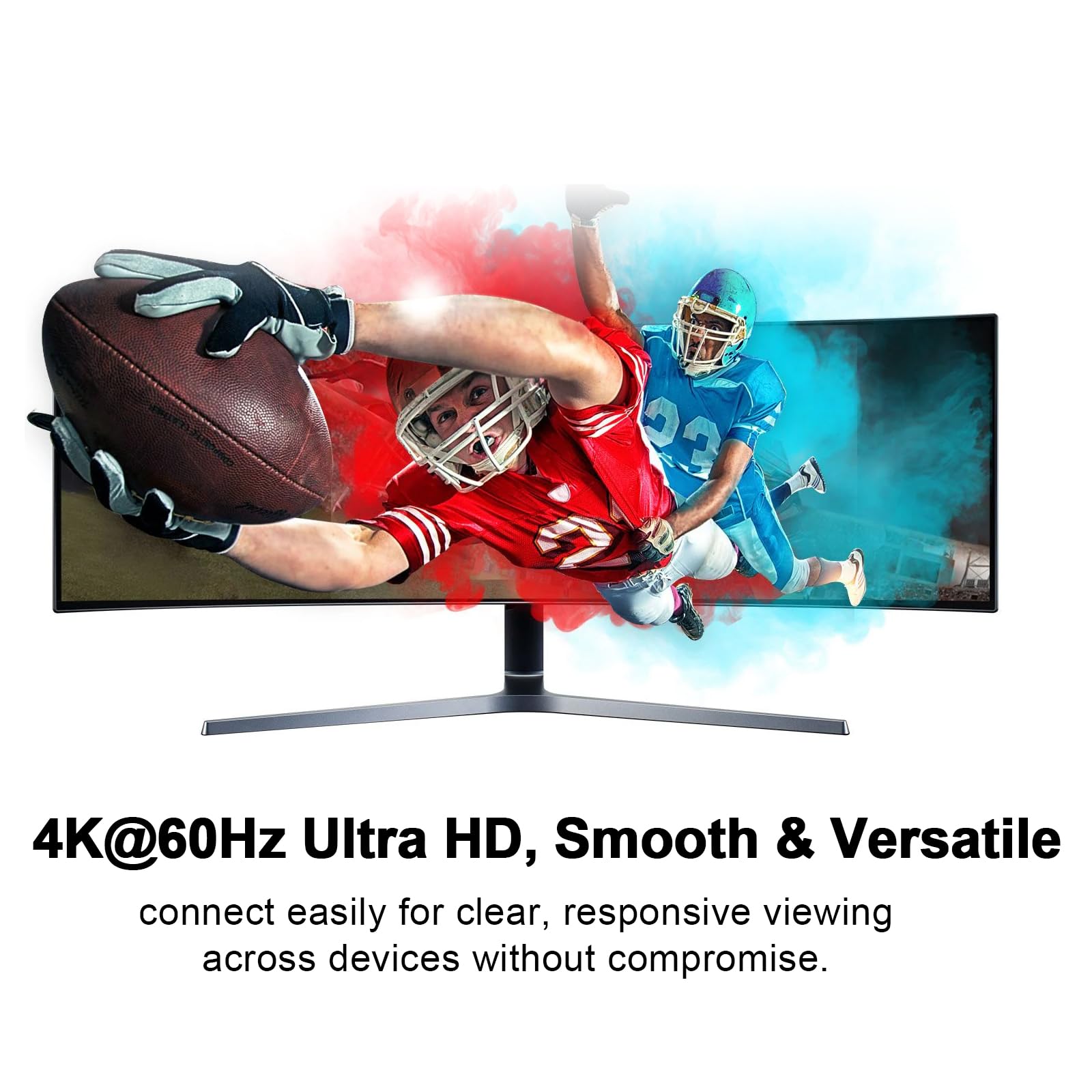 Câble USB C vers HDMI 4K60Hz T9 2 m tressé, adaptateur HDMI vers USB C, câble HDMI compatible avec iPhone 17/16/15 Pro Max, MacBook Pro/Air, iPad, Samsung S25/S24, Dell, Surface