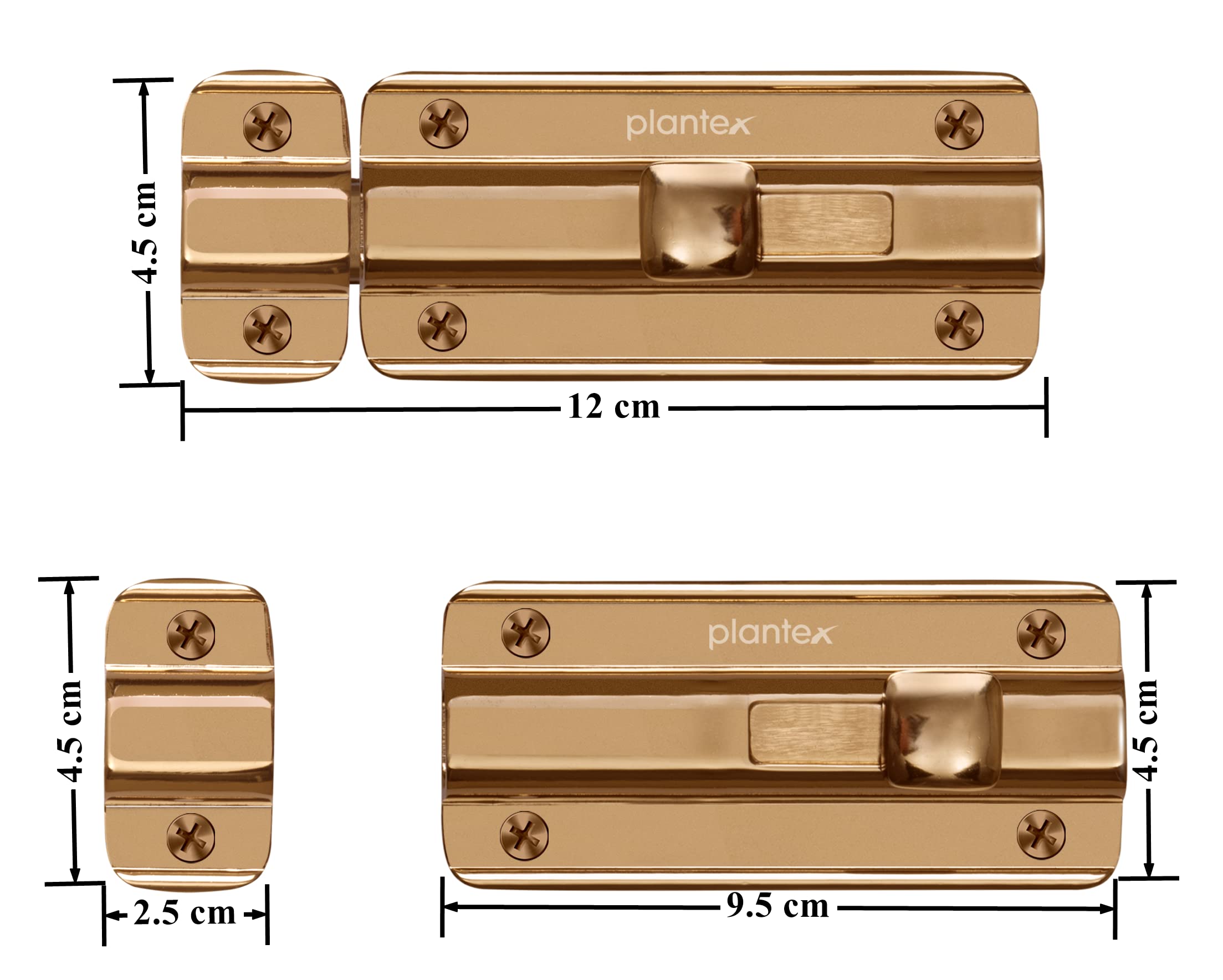 Plantex Premium Heavy Duty Door Stopper/Door Lock Latch for Home and Office Doors/Baby Latch - Pack of 1 (Rose Gold) 1