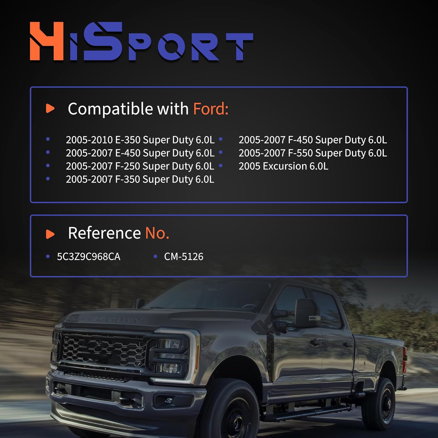 HiSport 6.0L IPR Valve Injector Pressure Regulator - Compatible with Ford E-350 E-450 F-250 F-350 F-450 F-550 Super Duty Excursion 6.0L 2005-2010 - Replace 5C3Z9C968CA