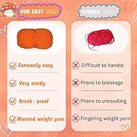 Vista 5 de yhwsymgmho Kit de ganchillo para principiantes: kit de 2 piezas de animales Amigurumi-Kit con tutoriales en video paso a paso - Kit de tejido fácil