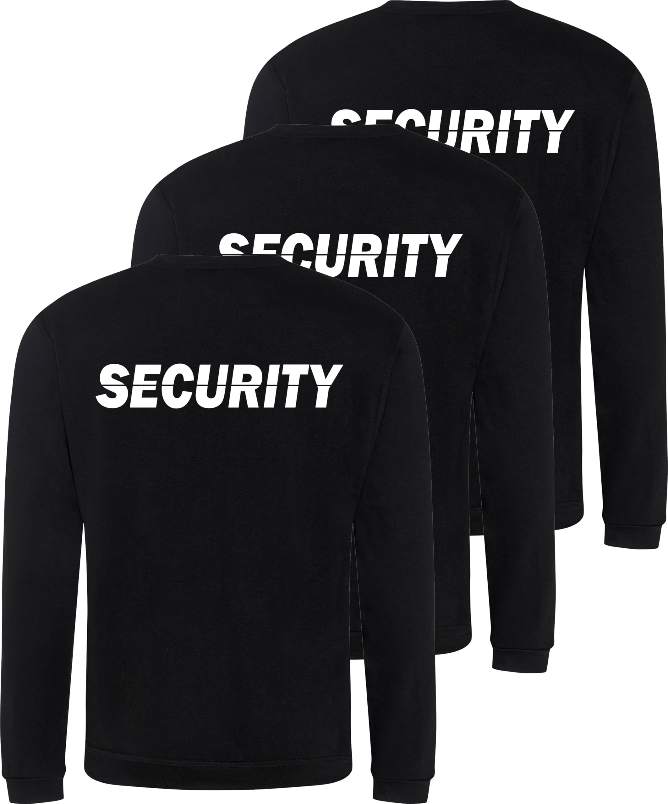 Pullover: Security - 3er Pack - Pullover für Sicherheitsdienst · Türsteher und Ordner Security Sweat-Shirt Hoodie Sweater Dienstbekleidung
