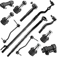 Autsurles 12-Pc 4WD Front Suspension Kit for 2000-2005 Ford Excursion & 2000-2004 F-250/F-350 Super Duty - Ball Joints, Tie Rods, Sway Bars