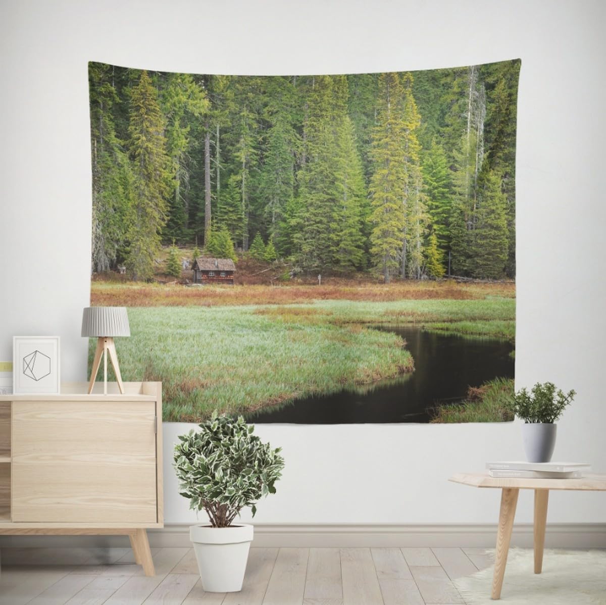 CEVAN Papel Tapiz Baño Tapiz De Tela Para Decorar Paredes Bosque Tapiz Japon Tapiz Para Dormitorio Verde Decoración De Pared Tela Estampada 200x200 cm
