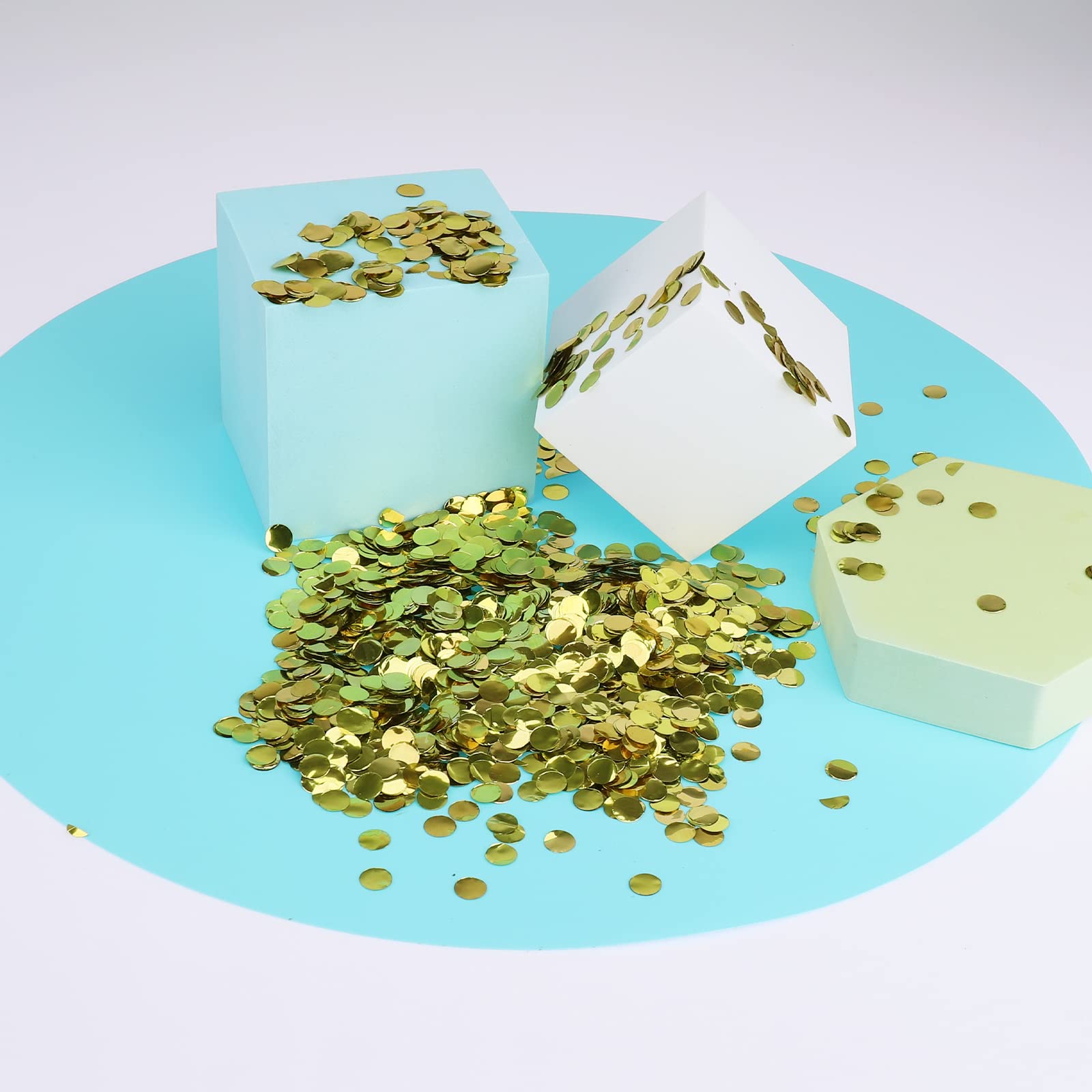 GoldRock 200 Pezzi Coriandoli Per Matrimonio | Decorazione Tavolo Mr & Mrs Verde E Oro | Formato Grande 2-6,5 Cm | Ideale Per Bomboniere E Centrotavola