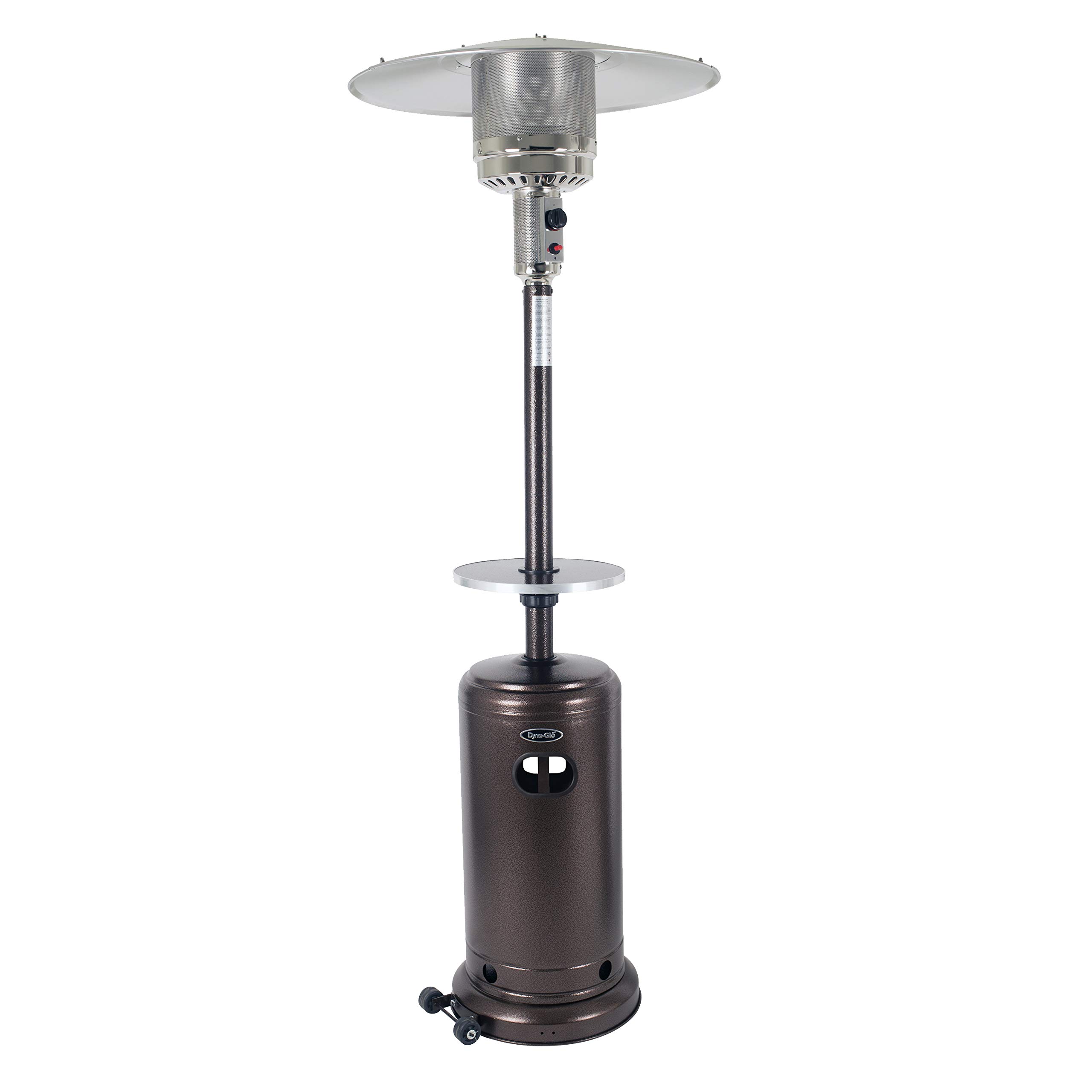 Amazon.com : Dyna-Glo DGPH101BR-TAB Deluxe Hammered Bronze Patio Heater  with Table : Patio, Lawn u0026 Garden