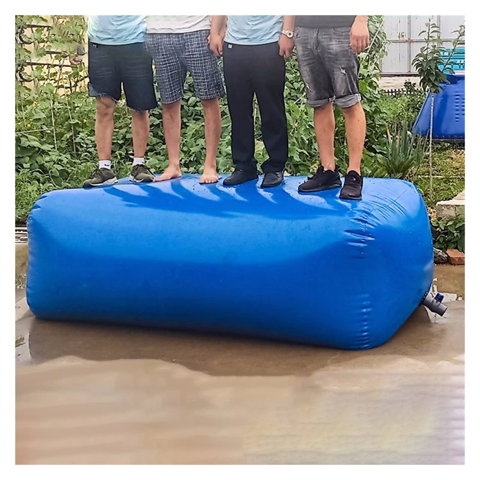 Large Collapsible Water Storage Tank - 200 to 6000 Liters | Durable PVC Water Bladder(1.5x1x0.7m/1000L/263 gallon)