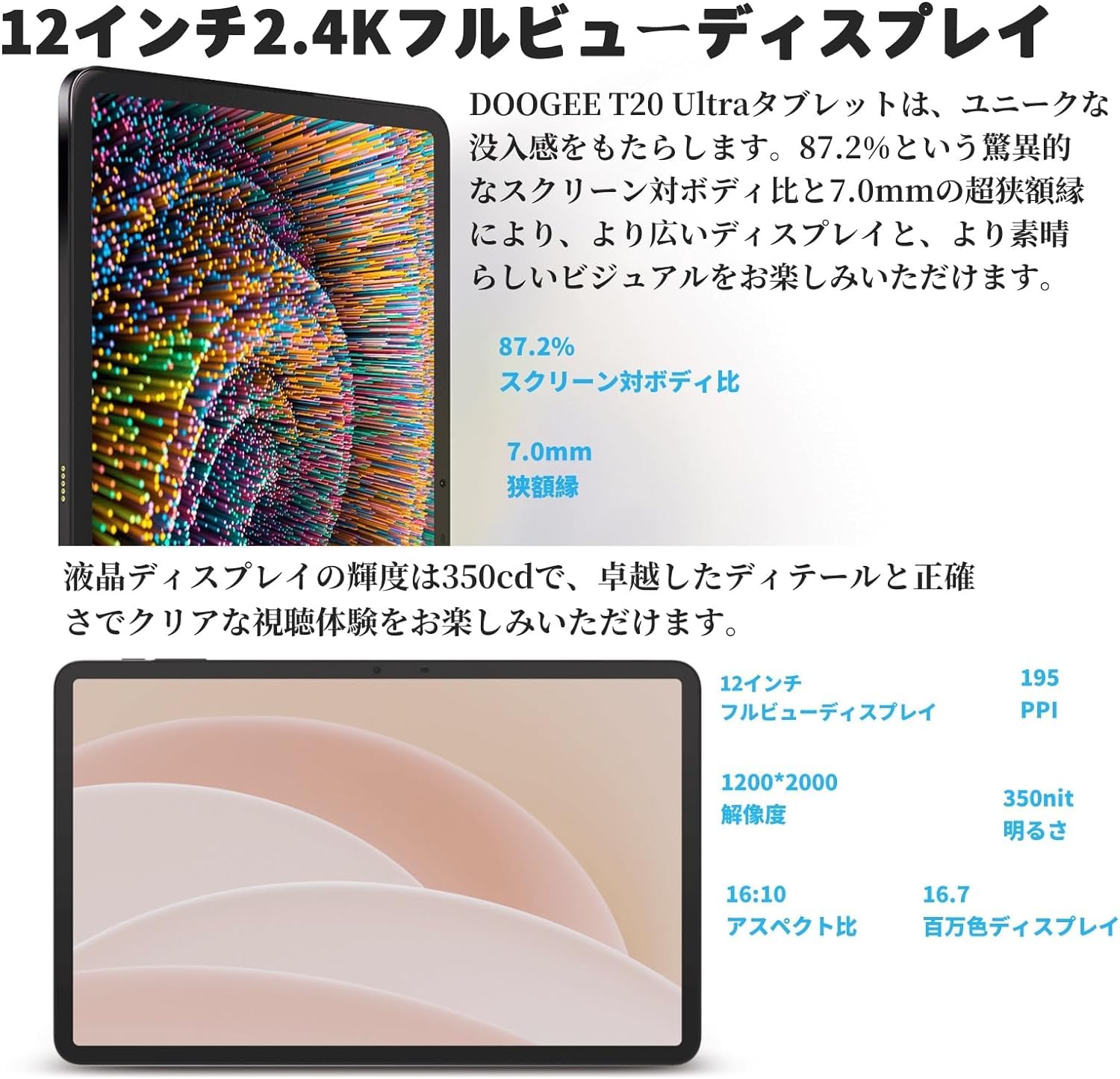 Amazon.co.jp: 【専用ケース付属】T20Ultra 12インチ タブレット