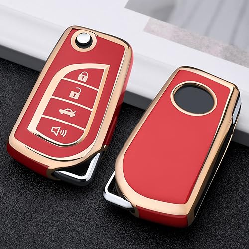 Miniatura 3 de ELOHEI Funda para llavero Toyota funda de protección completa de TPU suave de alta calidad compatible con Corolla, Camry, RAV4 2018-2022