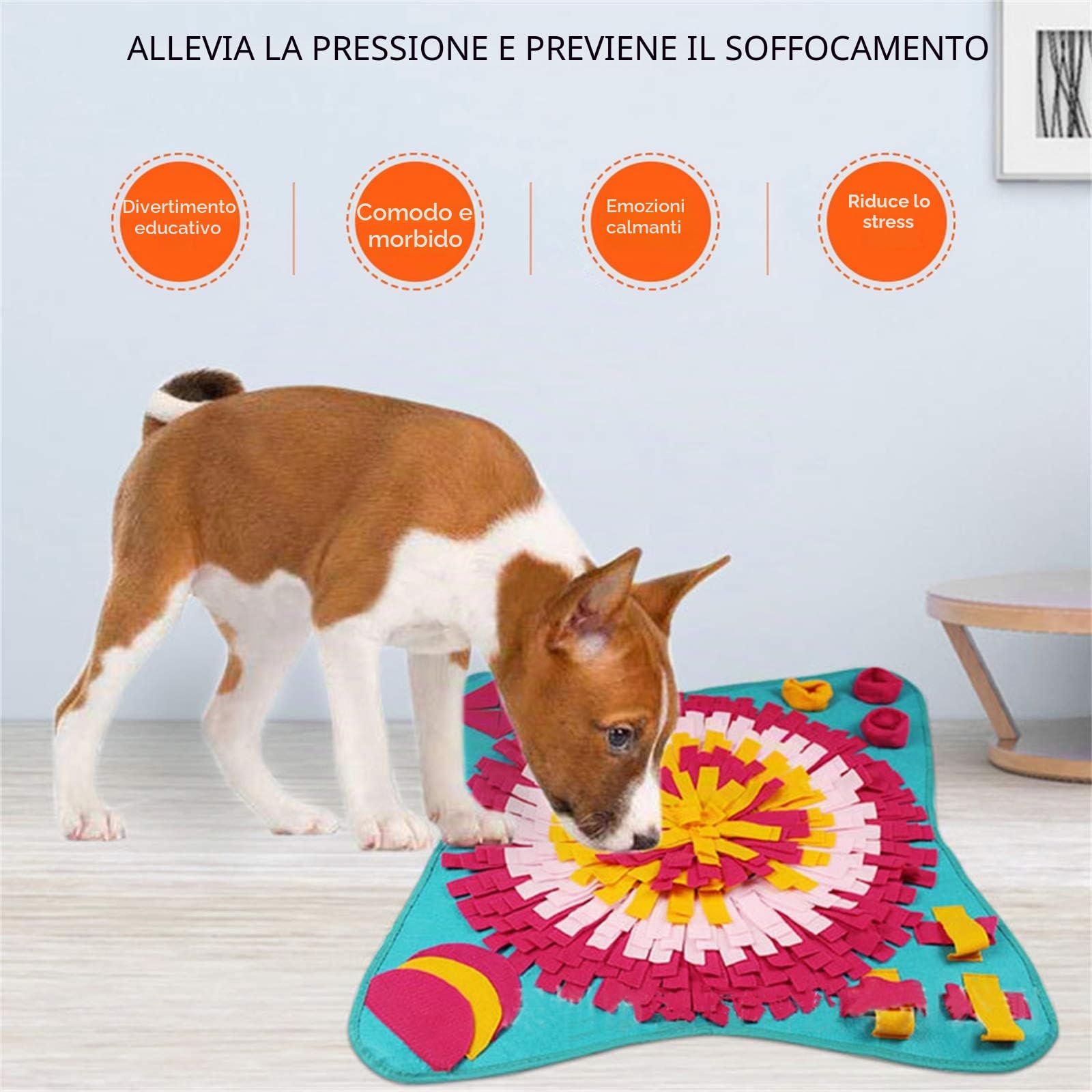 Tappeto Sniffing per Cani, Snuffle Mat per Addestramento, Giochi Interattivi e Alleviare lo Stress - Tappetino Puzzle