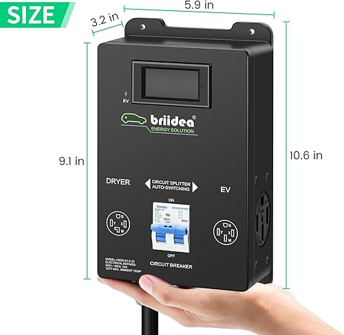 Miniatura 14 de Briidea Interruptor de alimentación automático para secadora y EV, carga rápida tu EV, NEMA 14-30