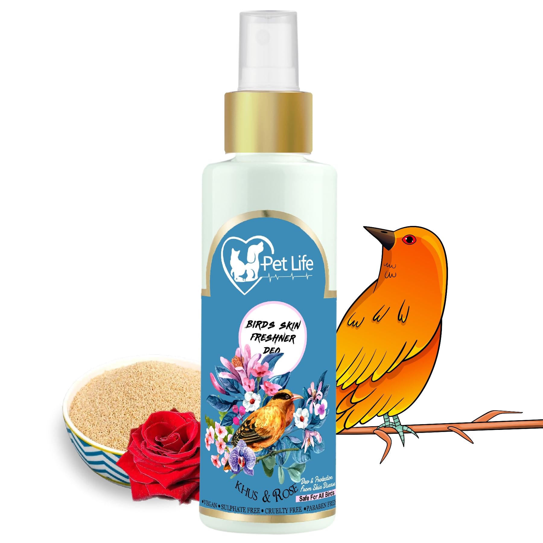 Pet Life Organic & Ayurvedic Skin Freshner for Birds | Birds Friendly Aromatic De-Oderizer Spray Suitable for All Birds Breed -200ML (B0C9JTMPX4) Amazon Price History, Amazon Price Tracker