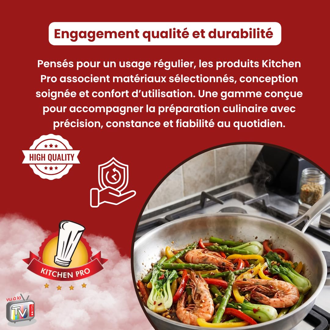 Venteo |Poele Inox 20cm| Plaque induction 2 feux | Poele Induction Durable et Résistant |Diffusion Uniforme de la Chaleur