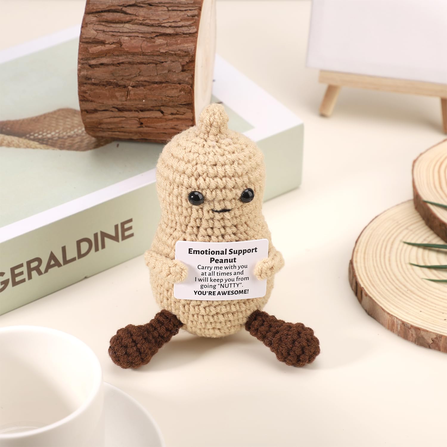 TOYMIS Arachidi Positive 10cm Uncinetto Peluche Emozionale Regali