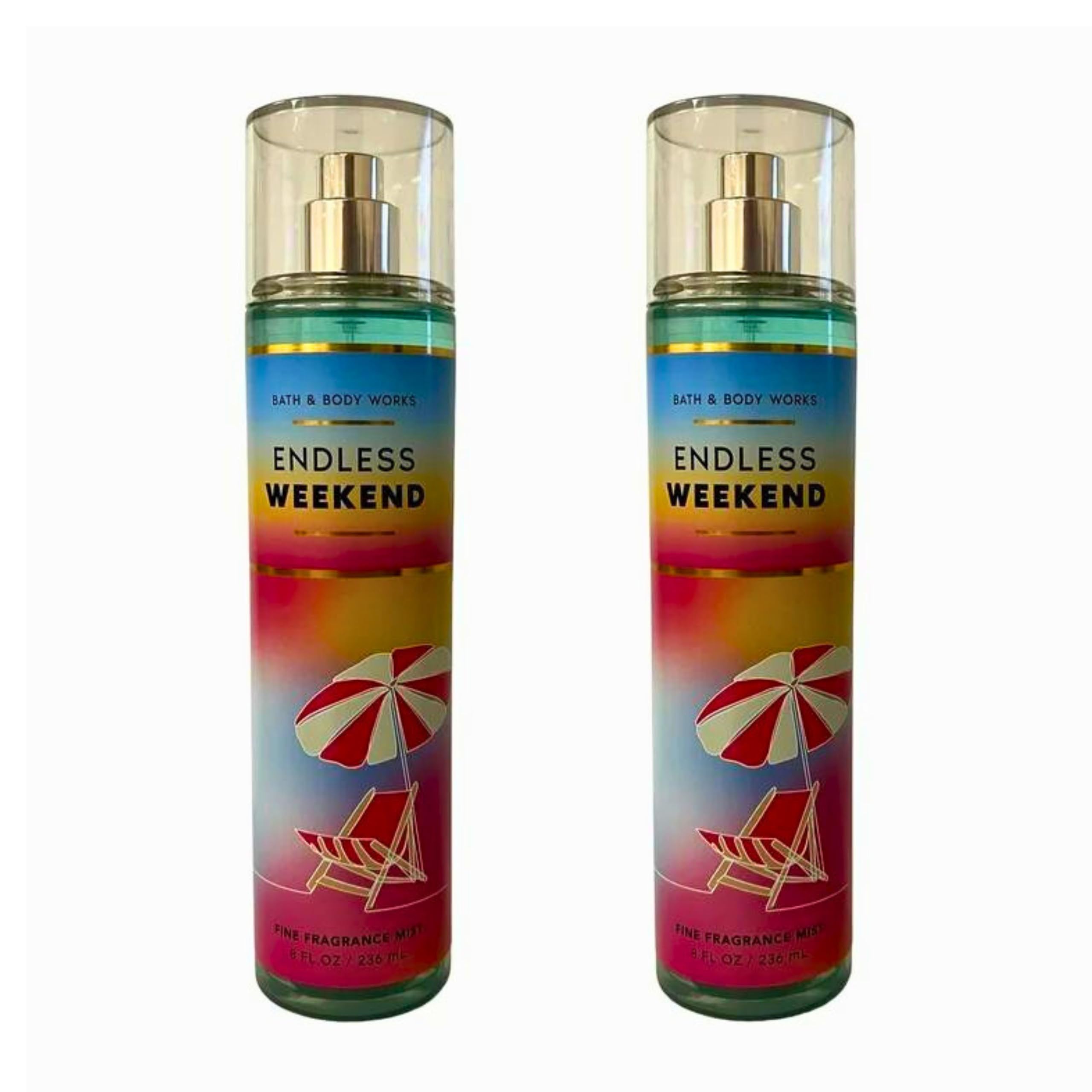 Bath & Body Works Fine Fragrance Mist, Set of 2 Bottles, 8oz Per Bottle (Endless Weekend)