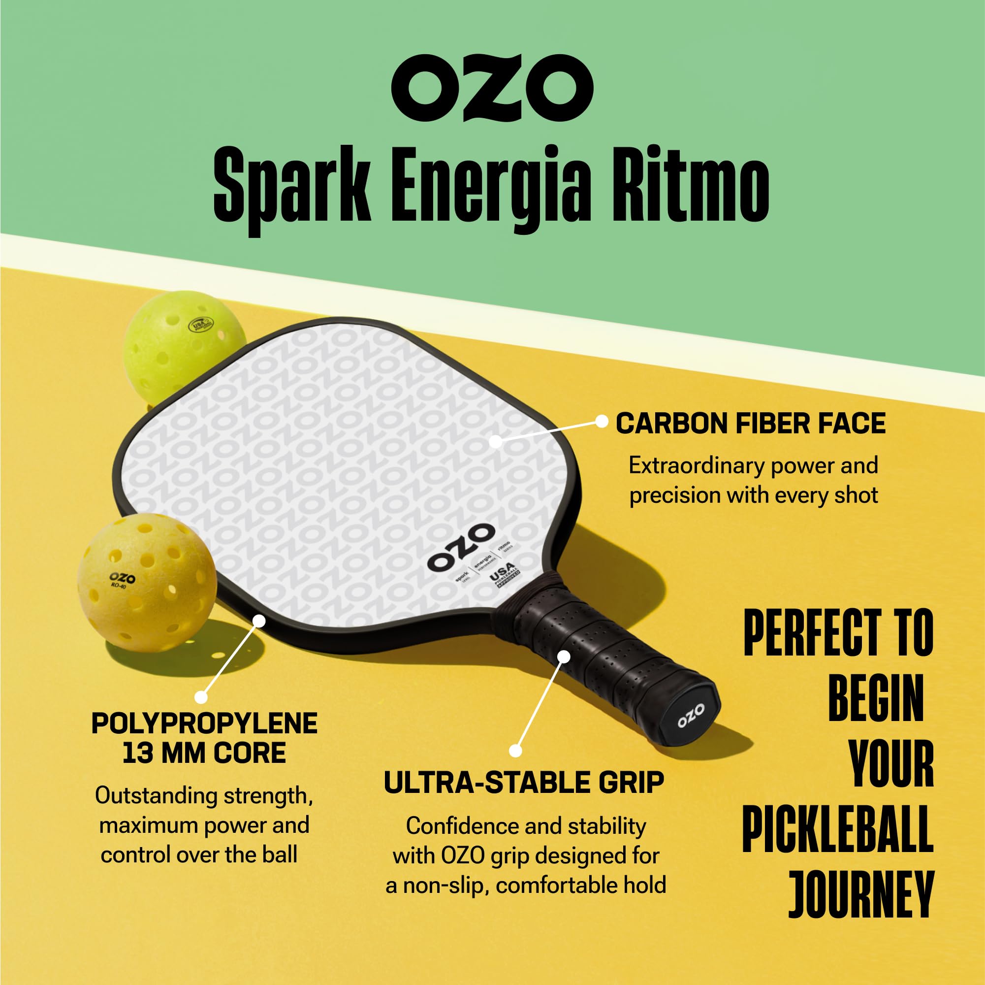 OZO Pickleball Racchette per Principianti, Potenza