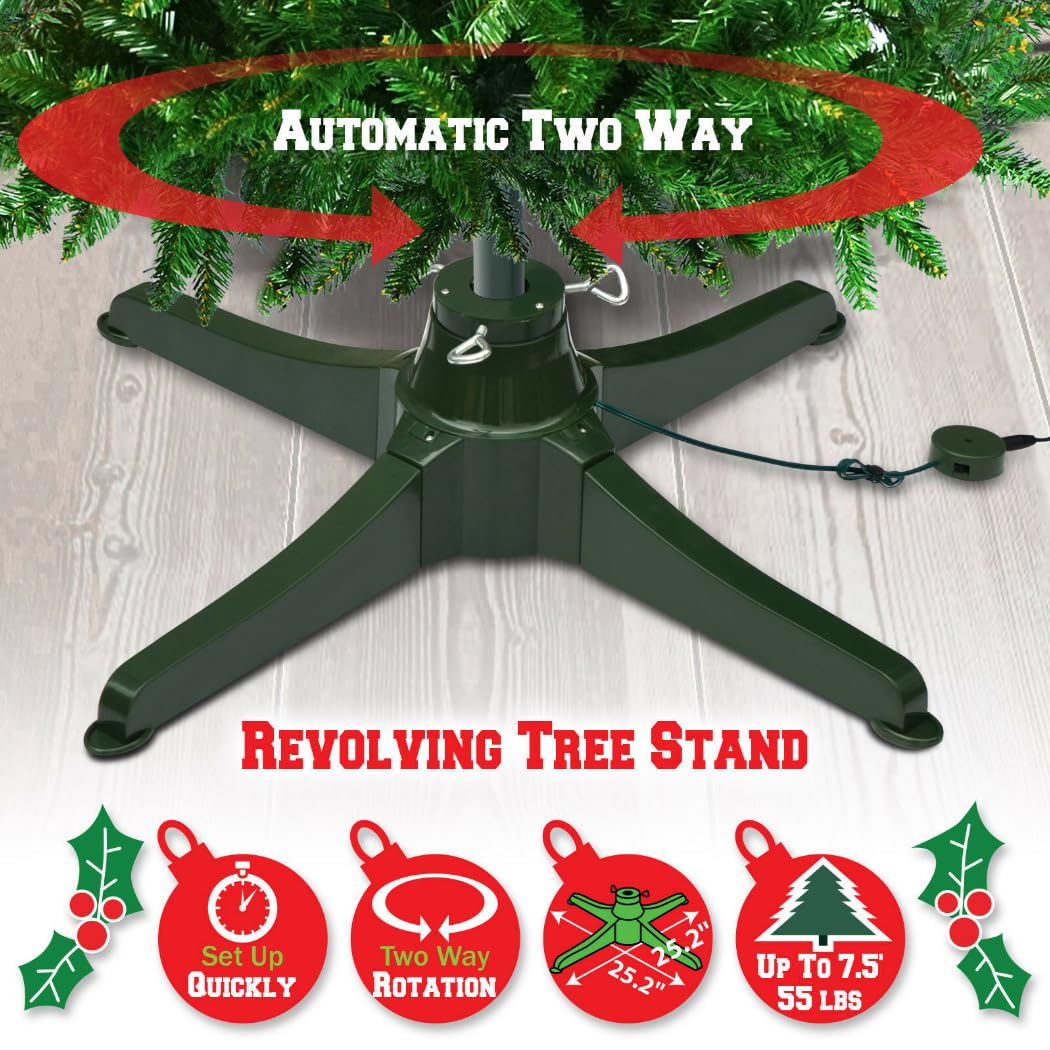 Soporte para árbol de Navidad | Base giratoria de 360 ° Recargable