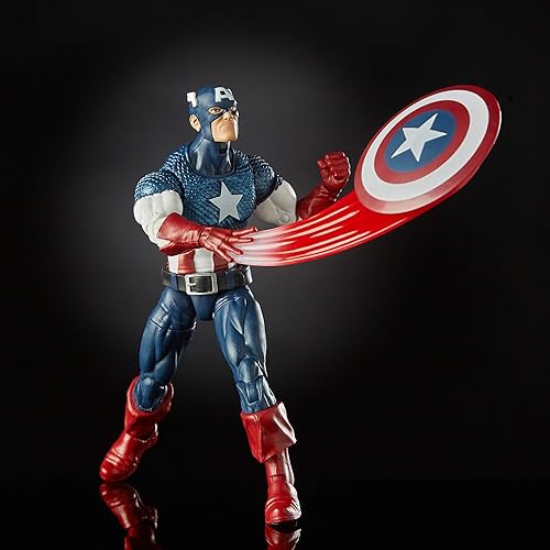 Miniatura 4 de Marvel Comics 80th Anniversary Legends Series - Figura de acción coleccionable de Capitán América, a escala de 6 pulgadas