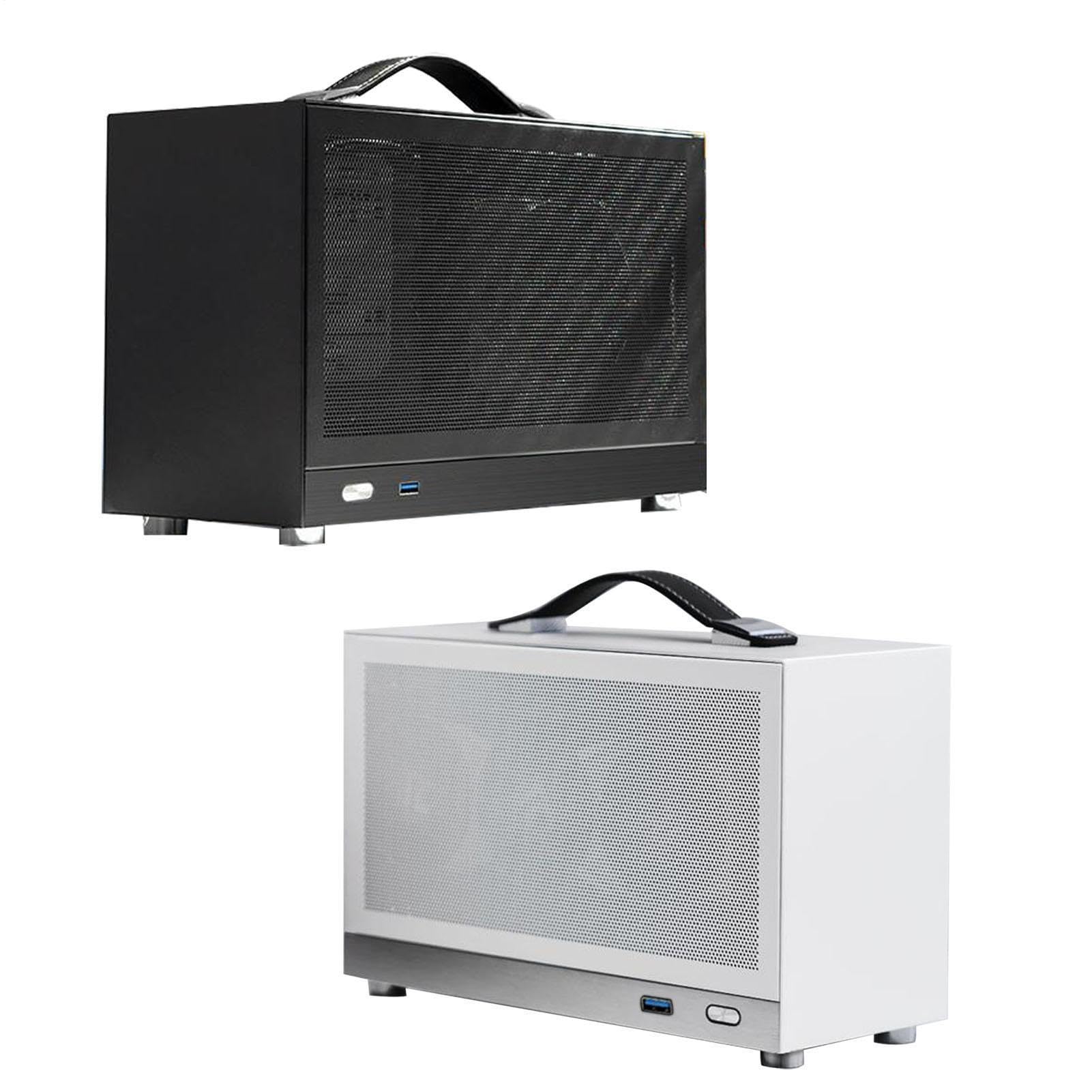 custodiaper computer Mini ITX - custodiaMini ITX, chassis per PC da | compatto, custodiaper desktop con fattore di forma ridotto | Struttura in acciaio ad alto flusso d'aria Porte USB anteriori